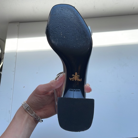 Prada silver block heel Sandals / heels - Picture 7 of 8